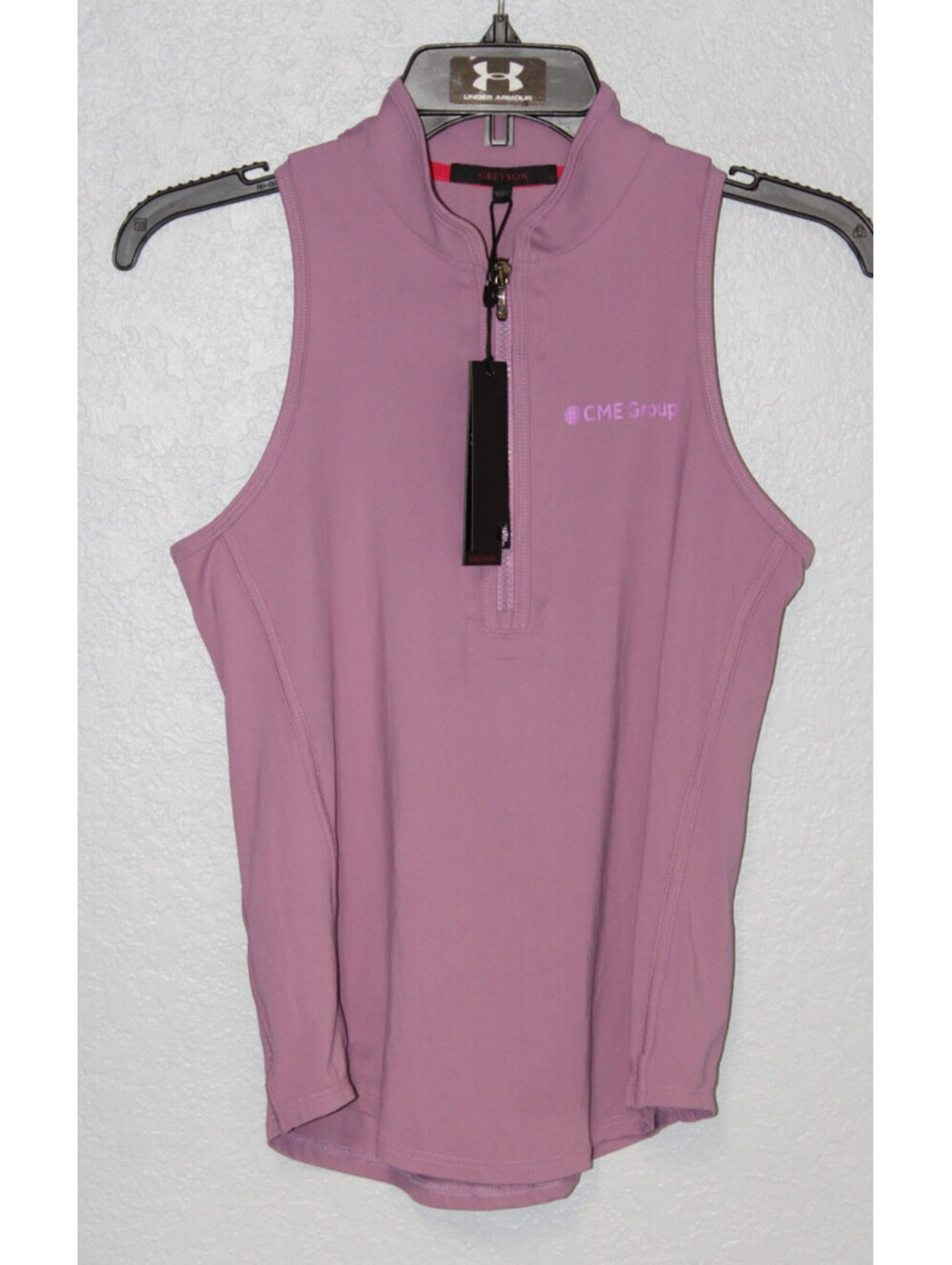 NEW Greyson Sleeveless Vesta Mock Neck Top SMALL 1/4 Zip CME Group LPGA Tour NWT